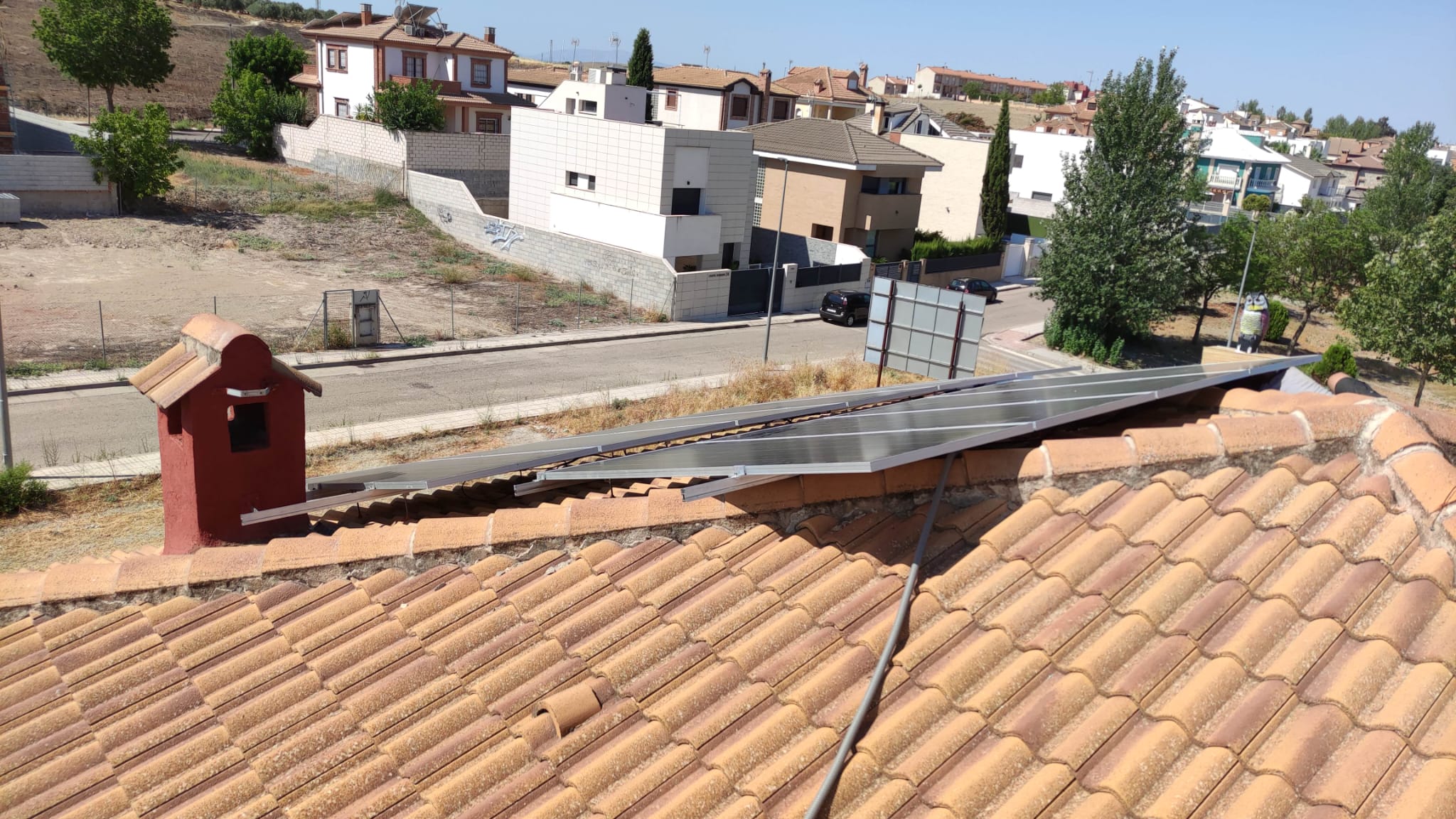 Instalación de Placas solares - detalle de disposición de placas