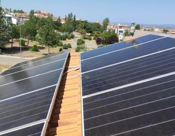 Instalación de Placas solares - detalle de disposición de placas.